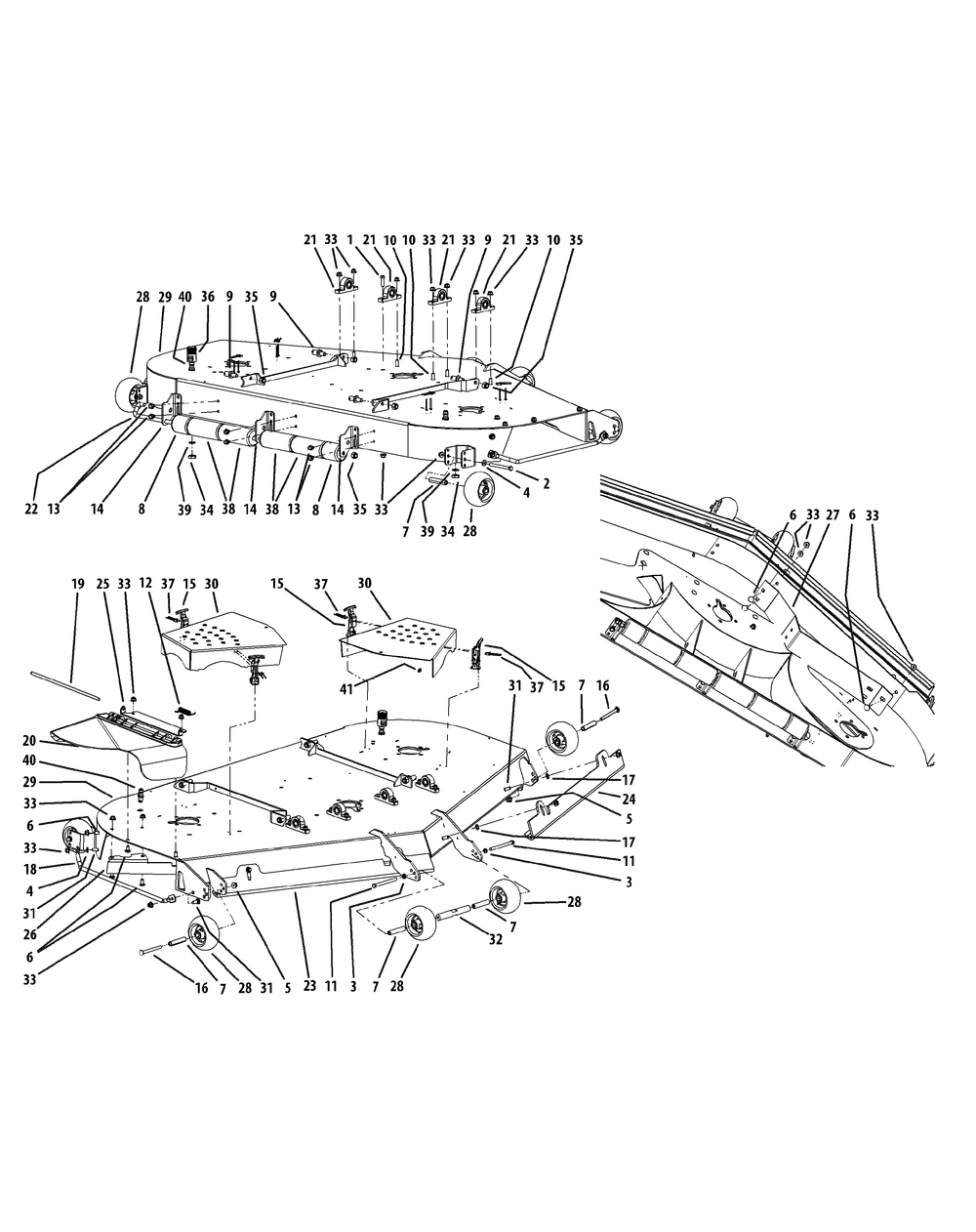 Fabricated Deck Assembly 72-Inch Diagram and Parts List for M72-KW (53AI8CT8050-37HP-OHV)(2010) Cub Cadet Lawn Tractor